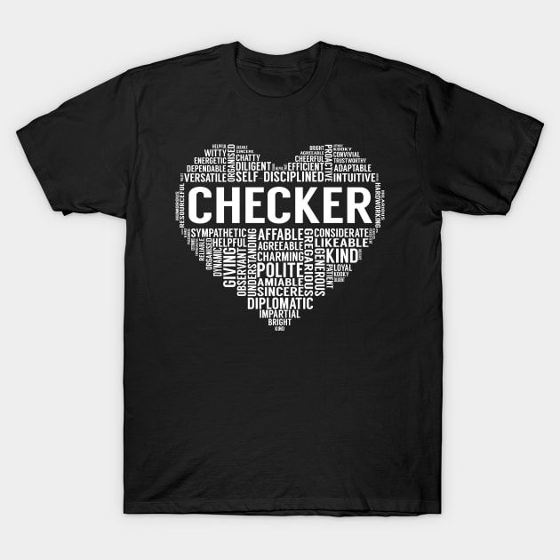 Checker Heart T-Shirt by LotusTee